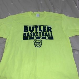 Neon yellow butler bulldogs shirt